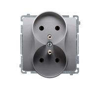 Kontakt-Simon BMGZ2M.01/21 Prise de courant en acier inoxydable IP20 250 V 75 mm 45 mm