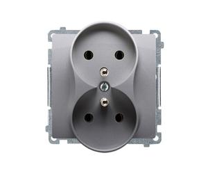 INOX MODULE PRISE 2X Z/U PINCES À VIS 16A BASIC BMGZ2M.01/21