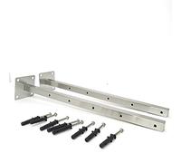 INOXLM Bras d’Étendoir Mural en Acier INOX AISI 304 57cm, Support Séchoir, Étendoir Mural INOX Résistant aux Intempéries - Kit de Fixation Inclus