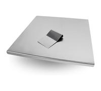 INOXLM lavorazioni inox Planche à découper/planche avec tarot/spatule en acier inoxydable, différentes tailles pour cuisine pour bar pour restaurant (personnalisation)