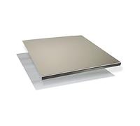 INOXLM Plaque Inox Cuisine 100x50cm en acier Inoxydable, Planche a decouper inox différentes tailles pour Cuisine, Bar, Restaurant Planche à Pétrir Inox pour Pain et Pizza(Hauteur 2cm)