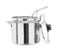 Inoxpran 541244 Inoxdual Cuiseur à pâtes avec 2 paniers et couvercle, acier inoxydable, 24 cm