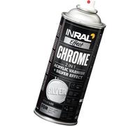 INRAL Peinture chrome en spray argent 400 ml - peinture en spray intérieur et extérieur pour professionnels, bricoleurs, DIY et upcycling, couvre jusqu'à 2 m²