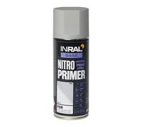 INRAL Primaire d’accrochage - Sous-couche en spray à séchage rapide - Apprêt gris pour métal, pour préparer les surfaces avant peinture, 400 ml, apprêt pour plastique ABS, pour intérieur et extérieur
