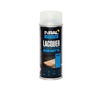 INRAL Vernis acrylique en spray transparent satiné - Séchage rapide, résistant à l’eau, à la chaleur, aux rayures et aux UV, pour peinture acrylique, bricolage, bois et artisanat