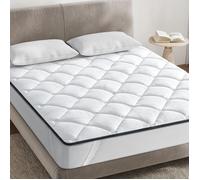 INRE Surmatelas Nuage 160x200 cm - Extra Épais en Microfibre Respirante - Ultra Moelleux, Anti-Acariens, Lavable - Confort Optimal