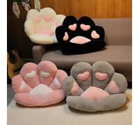 INS - oreiller patte d'ours et de chat, coussin de siège en peluche, canapé, sol intérieur, décoration de chaise de maison, cadeau d'hiver pour enfants filles pink