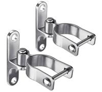 Insaga Lot de 2 charnières de portail à montage mural | Charnière de portail à maillons de chaîne de 4,5 cm pour portail de ferme, charnière de porte en acier inoxydable 304, charnière de plaque