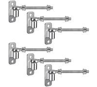 Insaga Lot de 6 charnières de portail M12 robustes de 16 mm à crochet à goupille avec plaque de charnière à œillet en acier inoxydable pour portail de ferme/clôture en bois/allée, 200 mm
