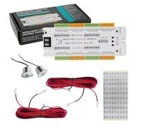 Inscrip Détecteur de mouvement intelligent LED pour escalier, contrôle automatique à 32 canaux, kit d'éclairage d'escalier avec 2 capteurs, 4 modes réglables pour éclairage d'escalier intérieur
