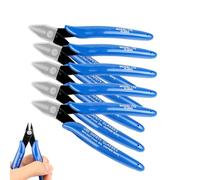 Inscrip Lot de 5 mini pinces coupantes diagonales - Pince coupante diagonale - Coupe-fil électronique - Pince coupante professionnelle pour fils souples, modélisme, électronique, serre-câbles