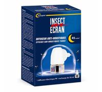 INSECT ECRAN Diffuseur insecticide électrique - 1 recharge incluse, 30 ml, 45 nuits, dès 24 mois