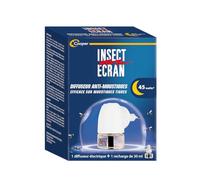 INSECT ECRAN Diffuseur Insecticide Électrique Anti-Moustiques + 1 Recharge Incluse - Efficacité 45 nuits - Protection Continue - Dès 24 mois - 30 ml