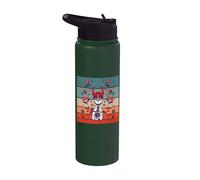 Insectes mante exosquelette de la nature florale Stainless Steel Insulated Water Bottle