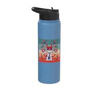 Insectes mante exosquelette de la nature florale Stainless Steel Insulated Water Bottle