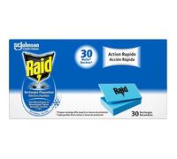 Insecticide/Recharges pour Diffuseur Électrique en Plaquettes Moustiques/Moustiques Tigres sans Odeur Pack de 30 - Lot de 4
