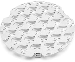 Insert à griller en acier inoxydable pour toutes les plaques de cuisson avec trou de cuisson de 20 cm avec marquage des flammes