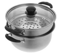 Insert à vapeur pour grande casserole - Acier inoxydable - Revêtement antiadhésif - Design créatif - Utilisation pratique - Corps en plusieurs couches - Cuiseur vapeur
