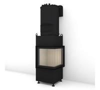 Insert bois Brunner BKH 5.0 d'angle 42-42-42 | 7 kW porte pivotante Module chaudière, Cadre de montage