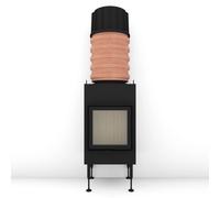 Insert bois Brunner BKH 5.0 Flach 42-42 porte pivotante 7 kW Capot moulé MAS 440 module d'extension réservoir de stockage double coque Ø 180 mm, Anbaukante
