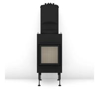 Insert bois Brunner BKH 5.0 Flach 42-42 porte pivotante 7 kW Module pour chaudière, Cadre noir