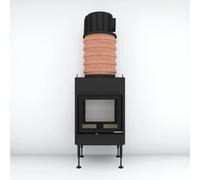 Insert bois Brunner BKH 5.0 Tunnel 42-50 | 8 kW porte pivotante/pivotante Capot moulé MAS 440 module d'extension réservoir de stockage double coque Ø 180 mm, Anbaukante