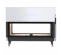 Insert bois Brunner BKH 5.0 Tunnel 50-162 porte coulissante/basculante 14,5 kW Anschlussadapter Ø 300 - 250, Cadre avec rebord, noir