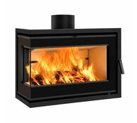 Insert bois Edilkamin Firebox 60 Evo2 L/R 12 kW Convection naturelle - ouverture de porte à droite, Noir