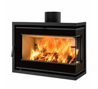 Insert bois Edilkamin Firebox 60 Evo2 L/R 12 kW Convection naturelle - ouverture de porte à gauche, Noir