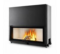 Insert bois Edilkamin Windo 100 Evo 15 kW Feuerraum weißer