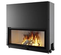 Insert bois Edilkamin Windo 120 | 19,2 kW Foyer en réfractaire blanc