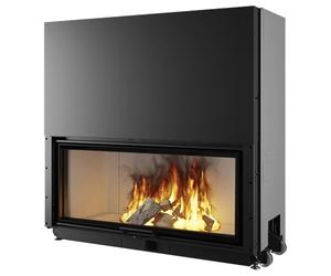 Insert bois Edilkamin Windo 120 | 19,2 kW Foyer en réfractaire blanc