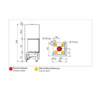 Insert bois Edilkamin Windo2 50 | 12,2 kW Foyer en réfractaire noir