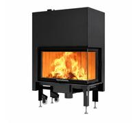 Insert bois Edilkamin Windo2 95 Evo G/D 14,7 kW Foyer noir à droite