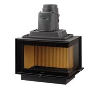 Insert bois Leda Fina 7/8/9 kW 65 ES R vue d'angle, à droite, puissance 9kW