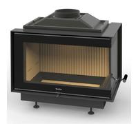 Insert bois Leda Fina Plus 10 kW 65 ES R vue d'angle, à droite