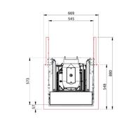 Insert bois Leda Kala H 8/9/10/11 kW Kit QS, prémonté, avec châssis porteur et cadre de montage peint