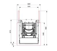 Insert bois Leda Kala H 8/9/10/11 kW Kit US, prémonté, avec châssis porteur et cadre de montage peint