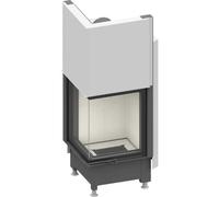 Insert bois SCHMID Ekko 45(45) h porte coulissante 7 kW Türhöhe 57 cm, Schamotte Anthrazit