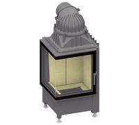 Insert bois SCHMID EKKO 45(45) s 7 kW porte pivotante Hauteur de la porte 57 cm, Chamotte blanc, gauche