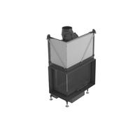 Insert bois SCHMID Ekko L 67(34)51 h evo 7 kW porte coulissante Hauteur de la porte 51 cm, Chamotte anthracite