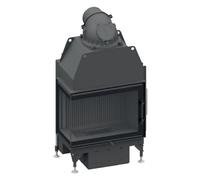 Insert bois SCHMID Ekko L 67(34) s evo 7,5 kW porte pivotante Türhöhe 57 cm, Guss Anthrazit, droite
