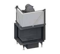 Insert bois SCHMID Ekko L 67(45) h evo 9 kW porte coulissante Türhöhe 57 cm, mit ARS, Guss Anthrazit