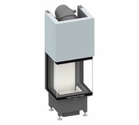 Insert bois SCHMID Ekko U45(34) h porte coulissante 8,5 kW Cristal, Hauteur de la porte 51 cm, Chamotte anthracite