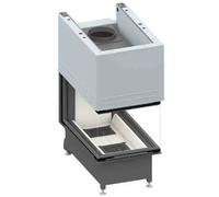 Insert bois SCHMID Ekko U60(90) h - 14kW vitré 3 côtés Hauteur de la porte 51 cm, avec ARS, Chamotte anthracite