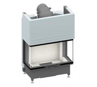 Insert bois SCHMID Ekko U84(34) h 10,5 kW porte coulissante Cristal, Hauteur de la porte 51 cm, Chamotte anthracite
