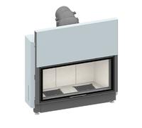 Insert bois SCHMID Lina 100 h - Porte coulissante 10 kW Hauteur de la porte 51 cm, avec BRS, Fonte anthracite