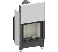 Insert bois SCHMID Lina 55 h 7 kW porte coulissante Hauteur de la porte 51 cm, Chamotte anthracite