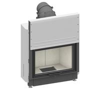 Insert bois SCHMID Lina 73 h porte coulissante 9 kW Hauteur de la porte 51 cm, Chamotte anthracite