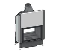 Insert bois SCHMID Lina TV 67 h/s evo porte coulissante/porte pivotante, traversée - tunnel 9 kW Hauteur de la porte 57 cm, Chamotte anthracite